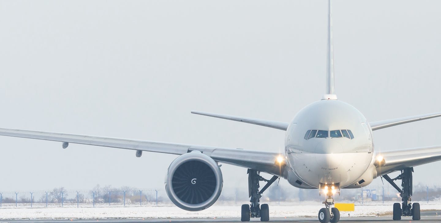 airplane in snow